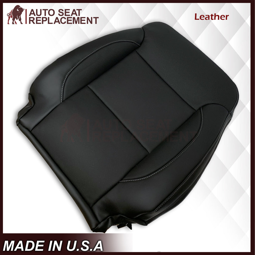 2014 - 2019 Chevy Silverado Tahoe Suburban & GMC Yukon Perforated Leather Seat Cover Replacement in Black (Perforated Jet Black)