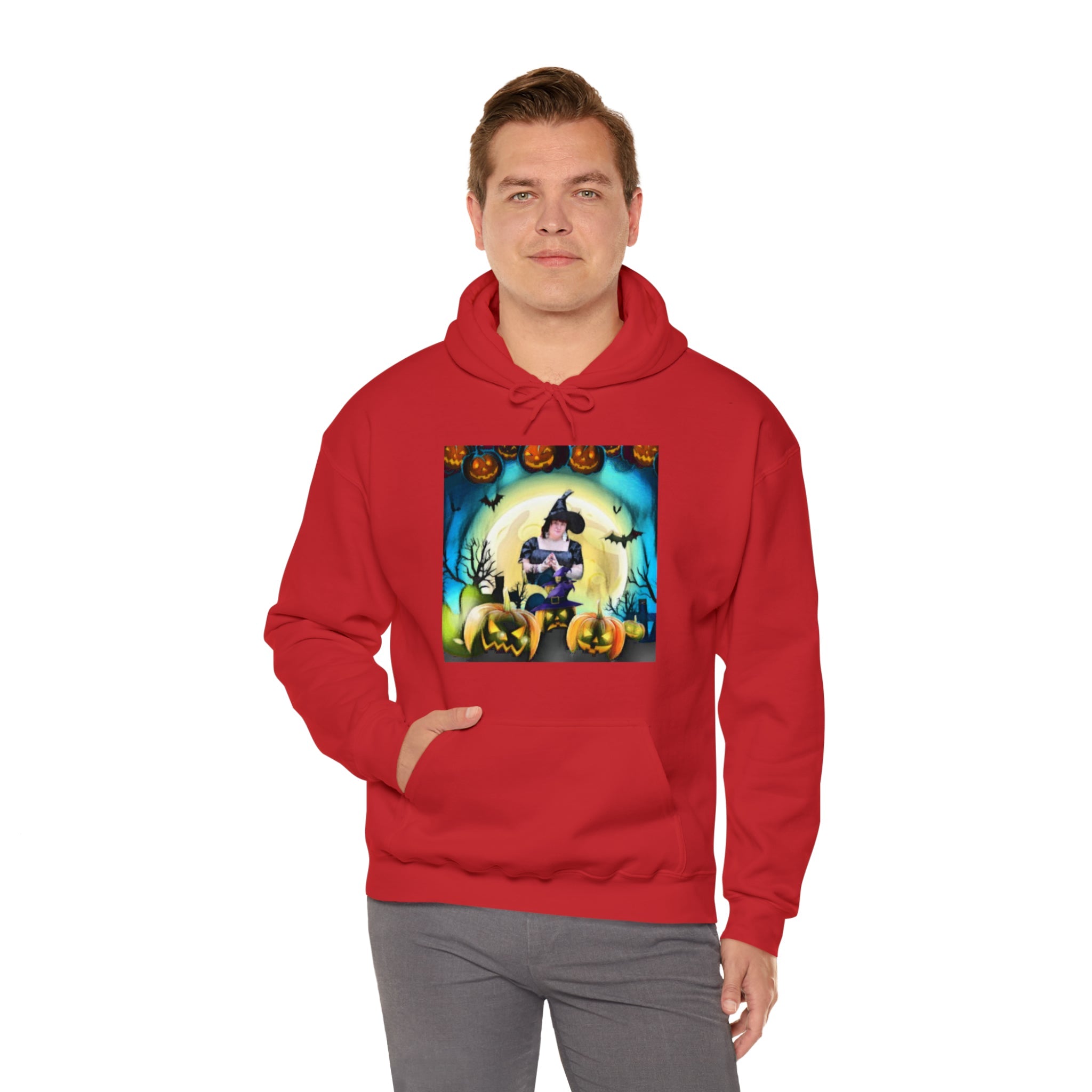 Scary Witch Unisex Heavy Blend™ Hooded Sweatshirt up to 5XL