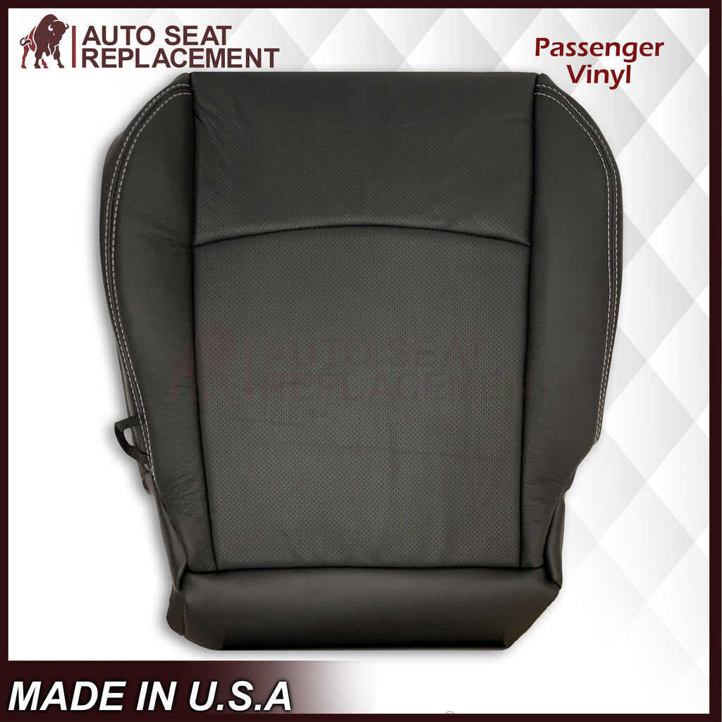 2009 - 2012 Dodge Ram 1500 2500 3500 Laramie Bottom Or Top Replacement Seat Cover in Dark Slate (Dark Gray) With Perforated Inserts