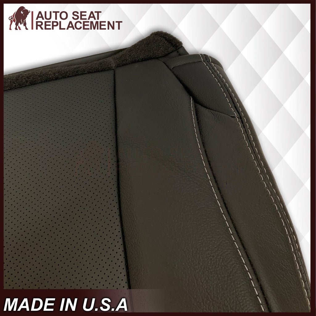 2009 - 2012 Dodge Ram 1500 2500 3500 Laramie Bottom Or Top Replacement Seat Cover in Dark Slate (Dark Gray) With Perforated Inserts