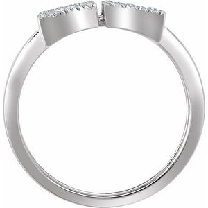 14K White Gold 1/2 CTW Natural Diamond Geometric Ring
