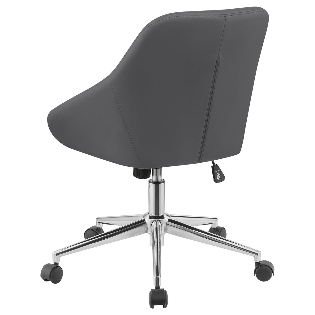 Jackman Grey Upholstered Adjustable Home Office Desk Chair