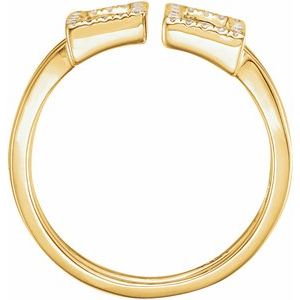 14K Yellow Gold 1/2 CTW Natural Diamond Geometric Ring