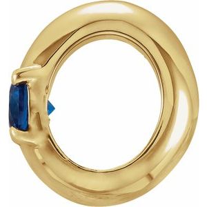 18K Yellow Gold 3 mm Round Accented Spacer Charm/Pendant Mounting – image 3