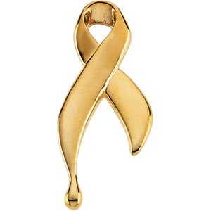 14K Yellow Gold Ribbon of Tears™ Lapel Pin