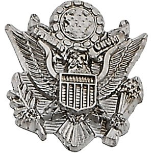 14K White Gold U.S. Army Lapel Pin