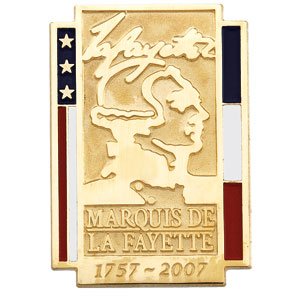 14K Yellow Gold-Plated Sterling Silver Marquise De La Fayette Lapel Pin