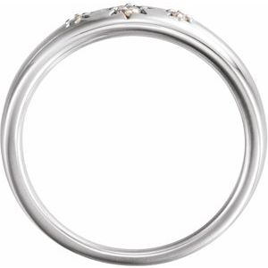 Platinum .05 CTW Natural Diamond Star Ring