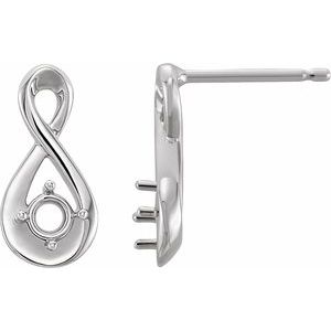 Platinum Infinity-Inspired Earring Mounting