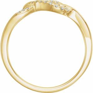 14K Yellow Gold 1/10 CTW Natural Diamond Knot Ring