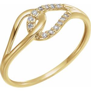 14K Yellow Gold .08 CTW Natural Diamond Ring