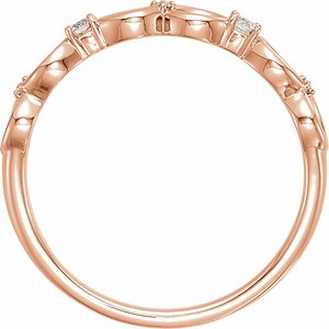 14K Rose Gold .08 CTW Natural Diamond Infinity-Inspired Ring