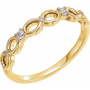 14K Yellow Gold .08 CTW Natural Diamond Infinity-Inspired Ring