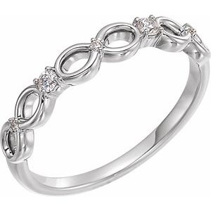 Platinum .08 CTW Natural Diamond Infinity-Inspired Ring