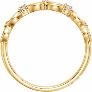 14K Yellow Gold .08 CTW Natural Diamond Infinity-Inspired Ring