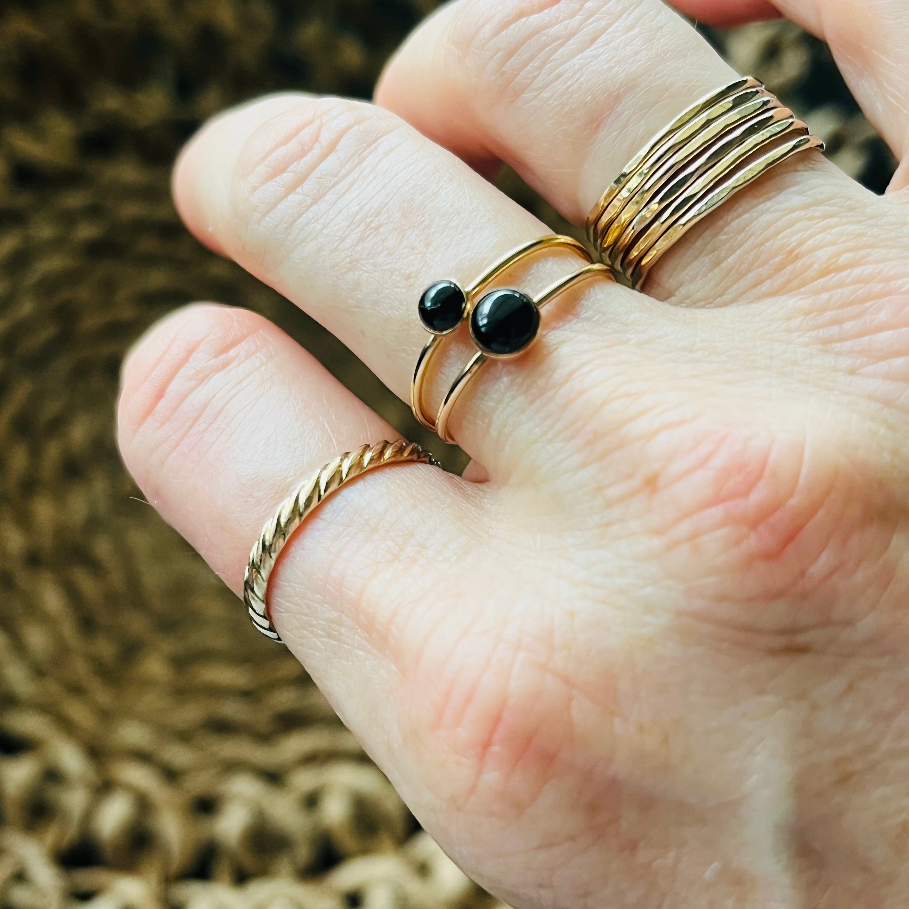 ONYX 5MM GEMSTONE RING
