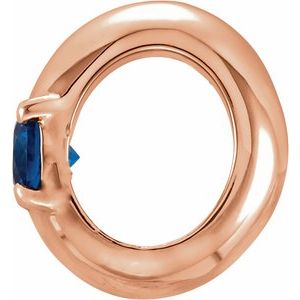 18K Rose Gold 3 mm Round Accented Spacer Charm/Pendant Mounting – image 3