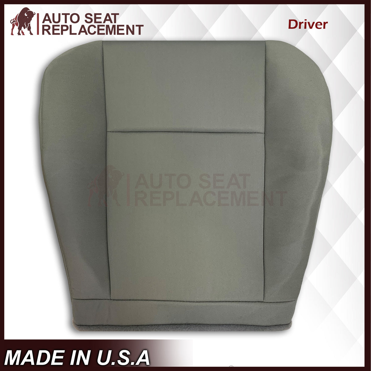 2009-2020 Ford Econoline E350 E450 E550 Gray Cloth Fabric Seat Cover & Cushion Foam