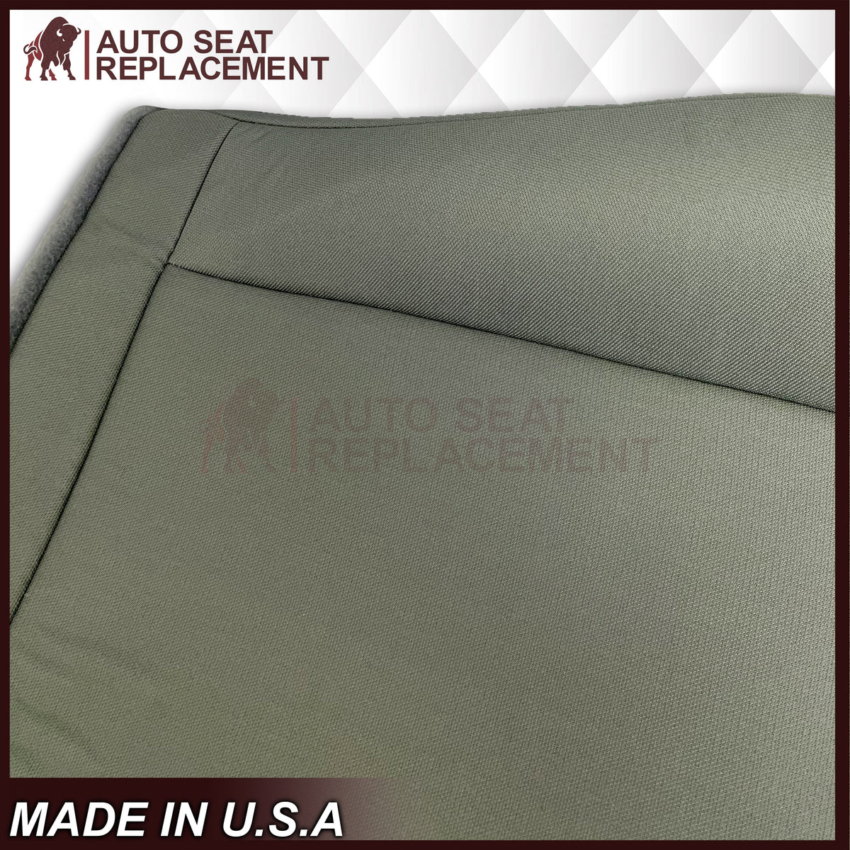 2009-2020 Ford Econoline E350 E450 E550 Gray Cloth Fabric Seat Cover & Cushion Foam