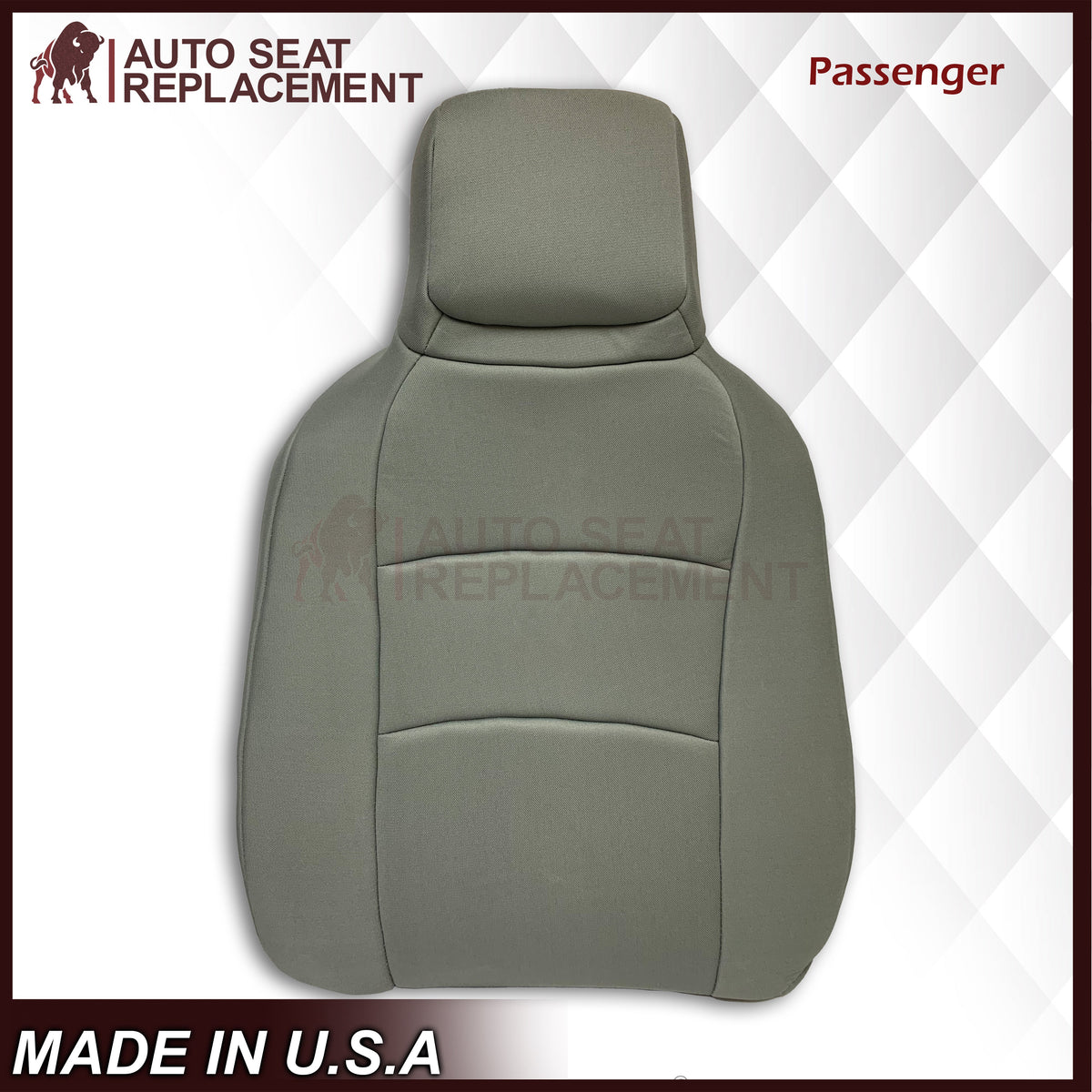 2009-2020 Ford Econoline E350 E450 E550 Gray Cloth Fabric Seat Cover & Cushion Foam