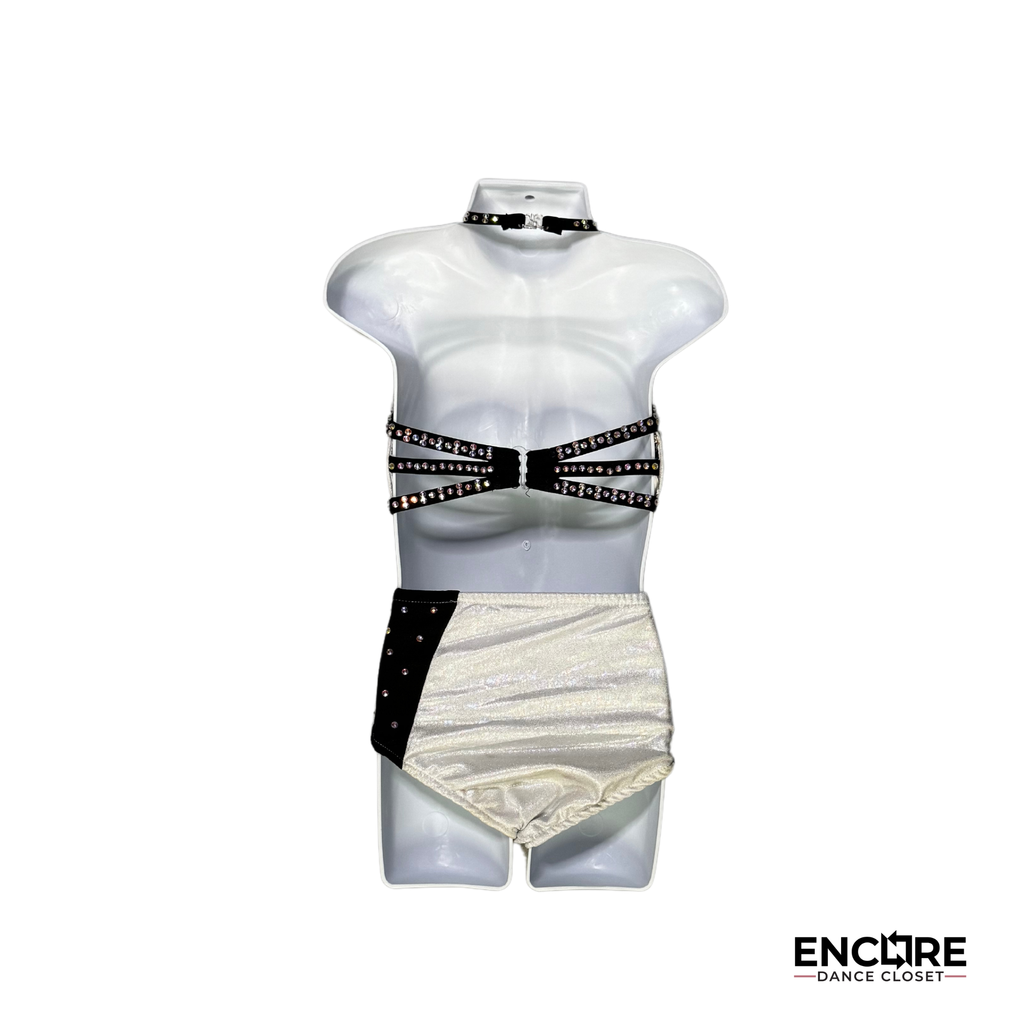 Bold Black and White Rhinestone Set