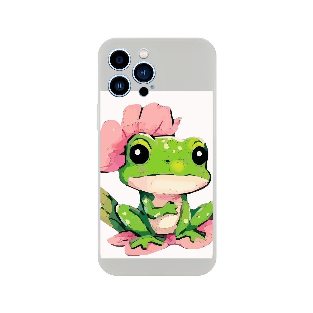 Green Frog on Lily Pad Flexi iPhone Case