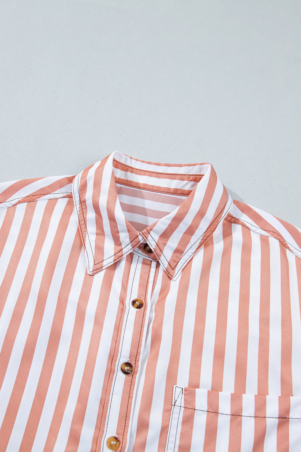 Western Stripe Button Down Long Sleeve Shirt
