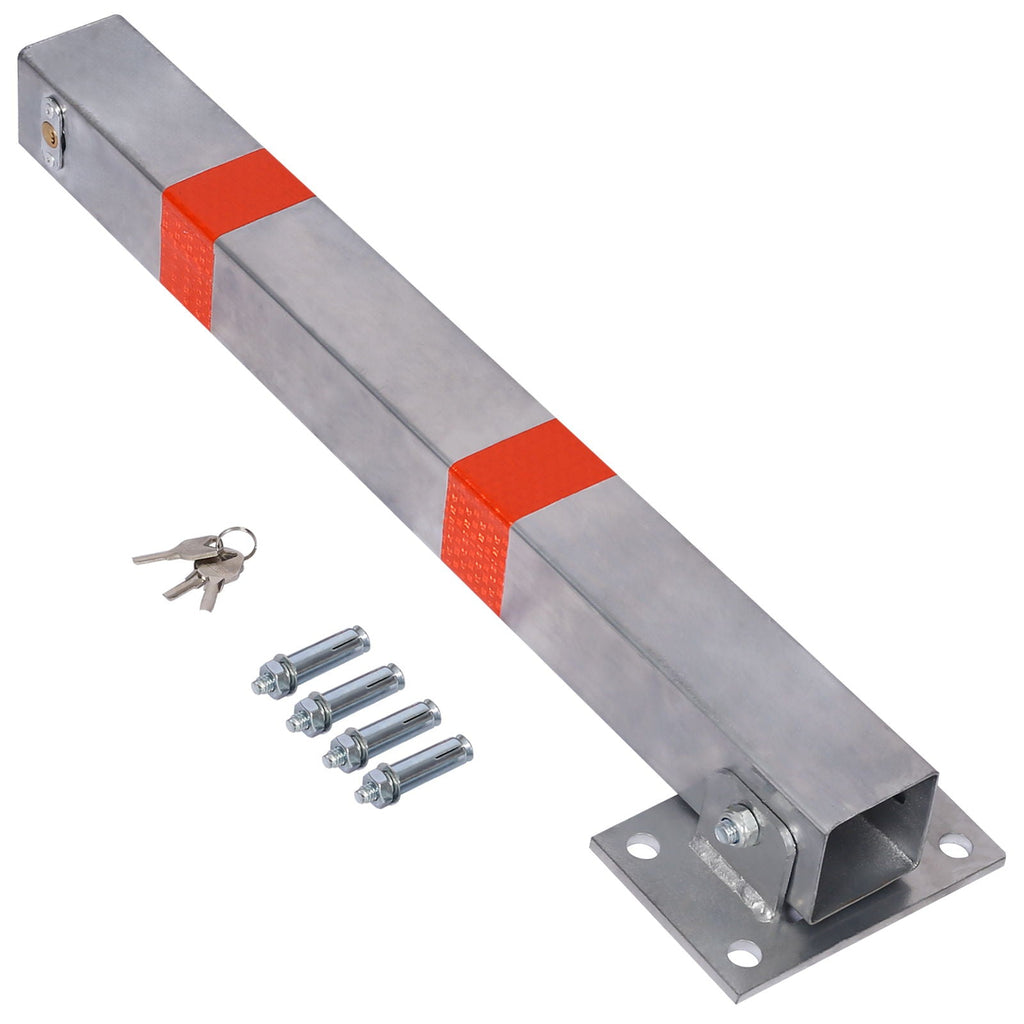 Square Parking Bollard Pole Barrier With Lock For Car Parking Protection And Home Garage Street Decor
