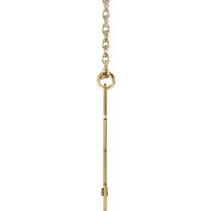 14K Yellow Gold Personalized Imitation Alexandrite Star of David 16" Necklace
