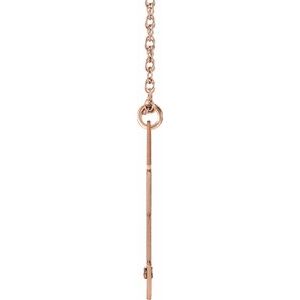 14K Rose Gold-Plated Sterling Silver Personalized Imitation Ruby Star of David 16" Necklace