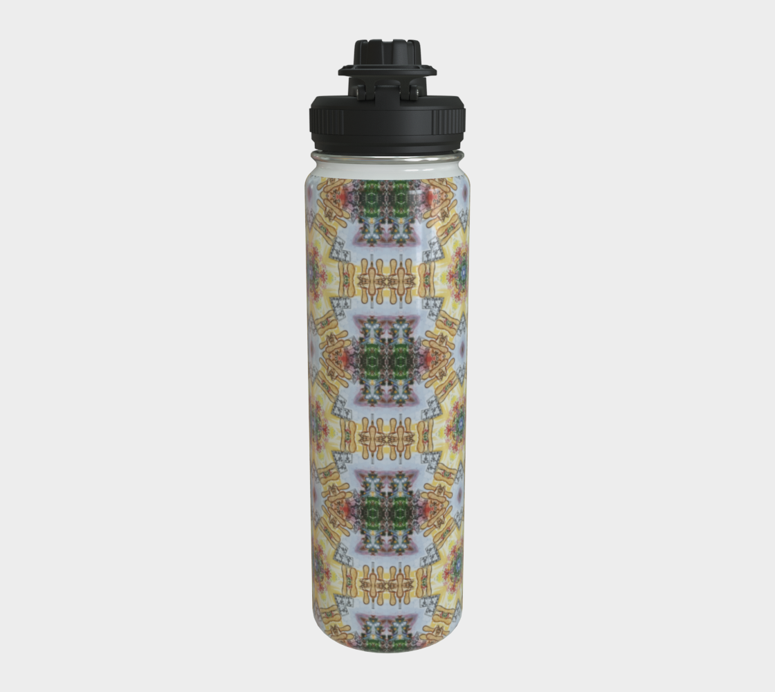 Gold Star Pattern Steel Water Bottle