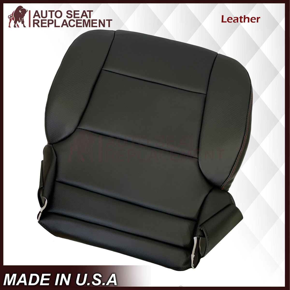 2014 - 2019 GMC Sierra All-Terrain Black Leather Replacement New Front Seat Covers