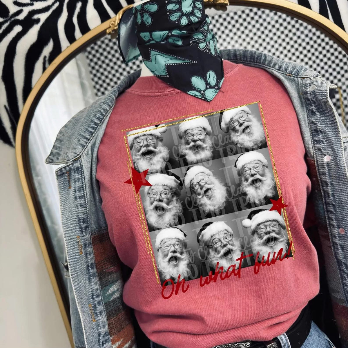 Oh what fun santa polaroid tee or sweatshirt