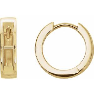 14K Yellow Gold Channel-Set Hoop Earring Mounting