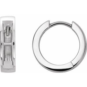 Sterling Silver Channel-Set Hoop Earring Mounting