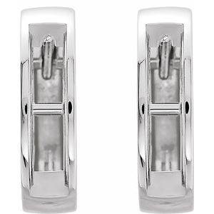 Platinum Channel-Set Hoop Earring Mounting – image 2