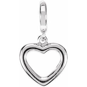 Sterling Silver Heart Charm/Pendant – image 3