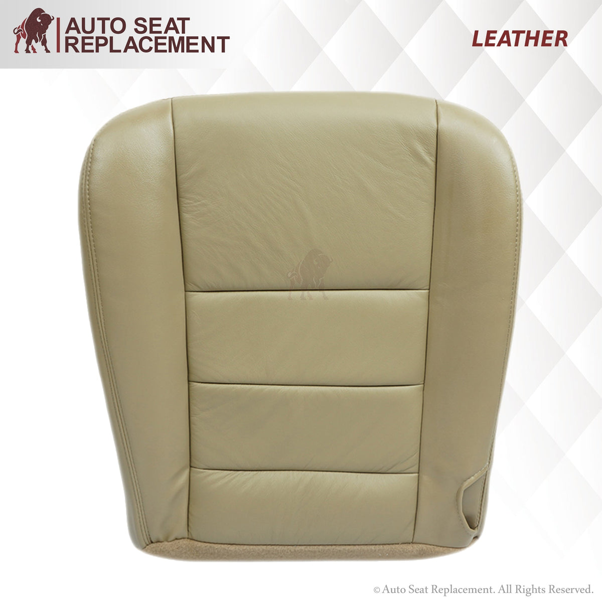 2003-2007 Ford F250 F350 Lariat Seat Cover in Tan: Choose Leather or Vinyl