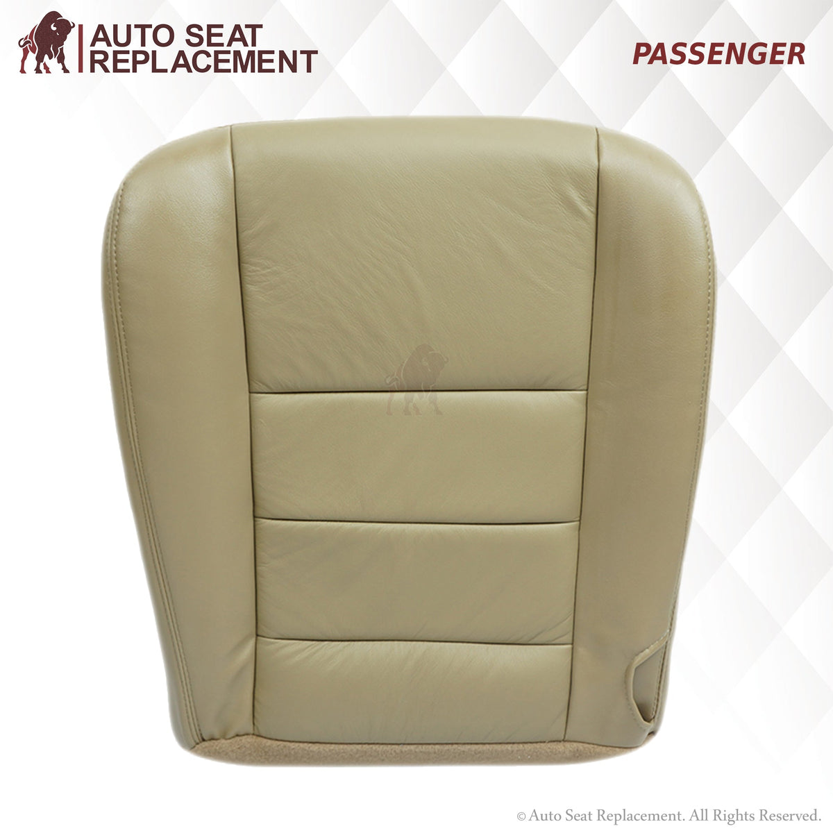 2003-2007 Ford F250 F350 Lariat Seat Cover in Tan: Choose Leather or Vinyl