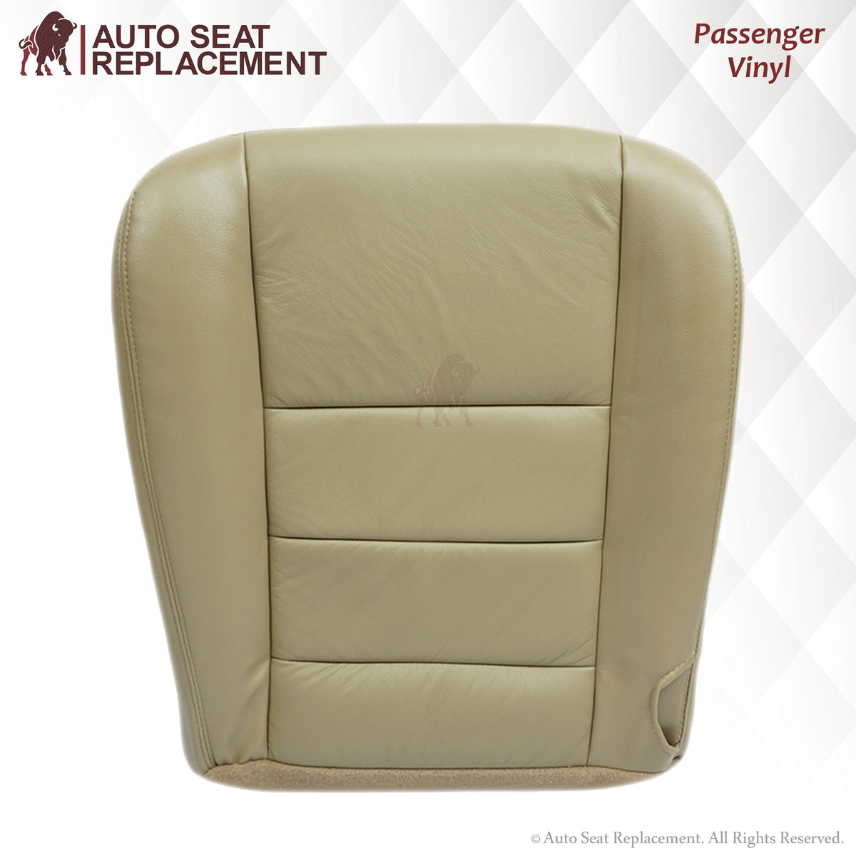 2003-2007 Ford F250 F350 Lariat Seat Cover in Tan: Choose Leather or Vinyl