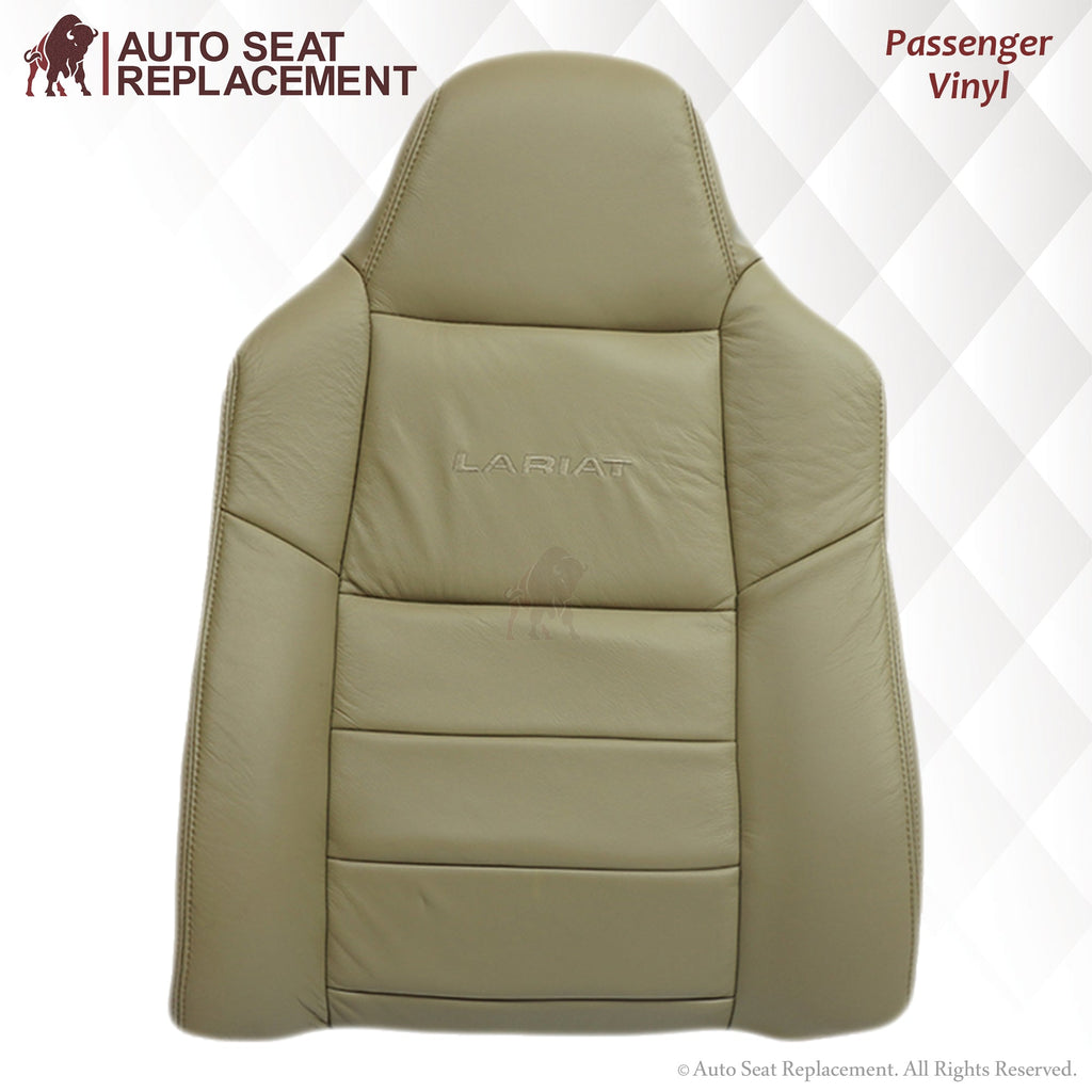 2003-2007 Ford F250 F350 Lariat Seat Cover in Tan: Choose Leather or Vinyl