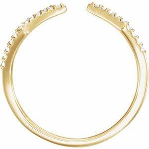 14K Yellow Gold 1/5 CTW Natural Diamond Geometric Ring