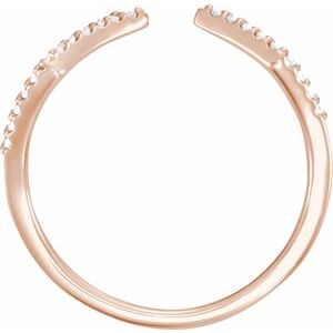 14K Rose Gold 1/5 CTW Natural Diamond Geometric Ring