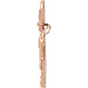 14K Rose Gold Accented "Hope" Phrase Necklace Center