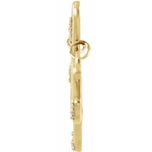 14K Yellow Gold Accented "Hope" Phrase Necklace Center