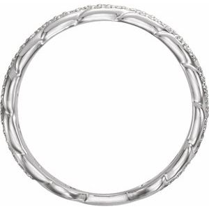 Platinum 1/4 CTW Natural Diamond Stackable Link Ring