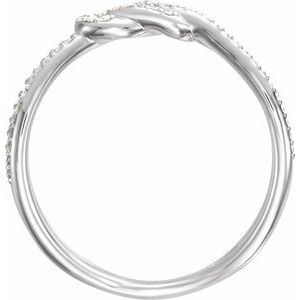 Platinum 1/5 CTW Natural Diamond Knot Ring