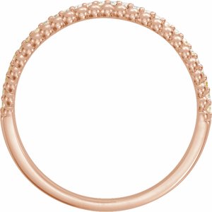 14K Rose Gold 1/6 CTW Natural Diamond Beaded Ring