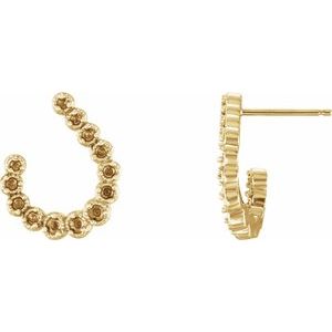 14K Rose Gold Right Earring Mounting