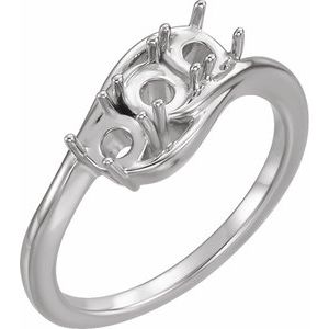 Platinum Natural Opal Three-Stone Ring